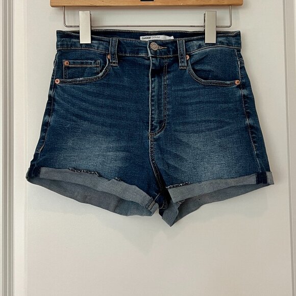 Garage Denim Jean Shorts with Cuff Size 7 - Picture 1 of 4